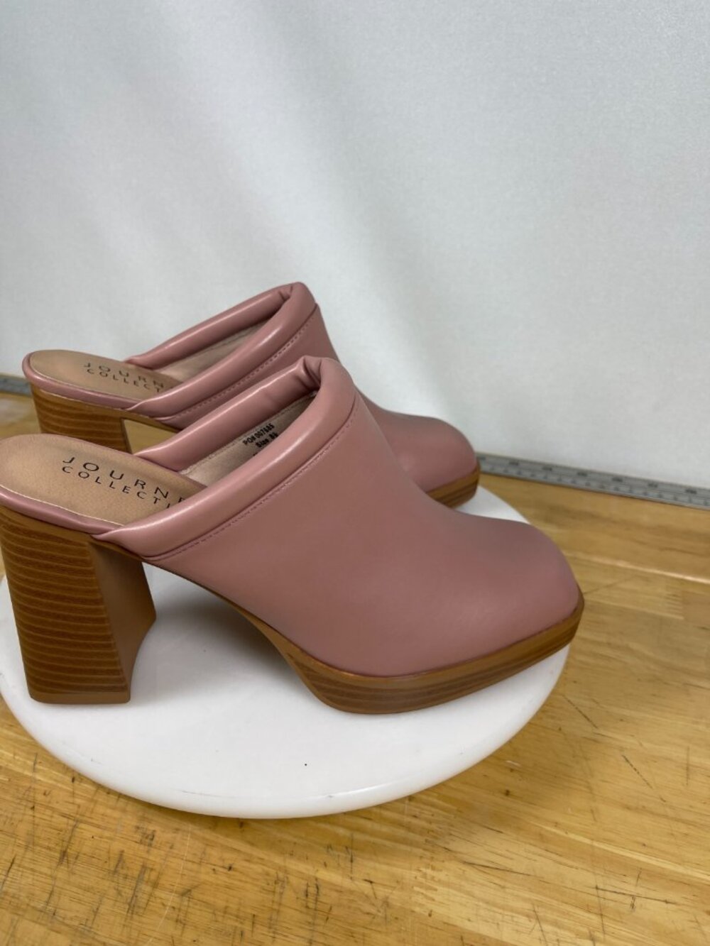 Journee Collection Izara Mule Clogs Rose Pink Womens 8.5 Block Heel - Picture 5 of 12